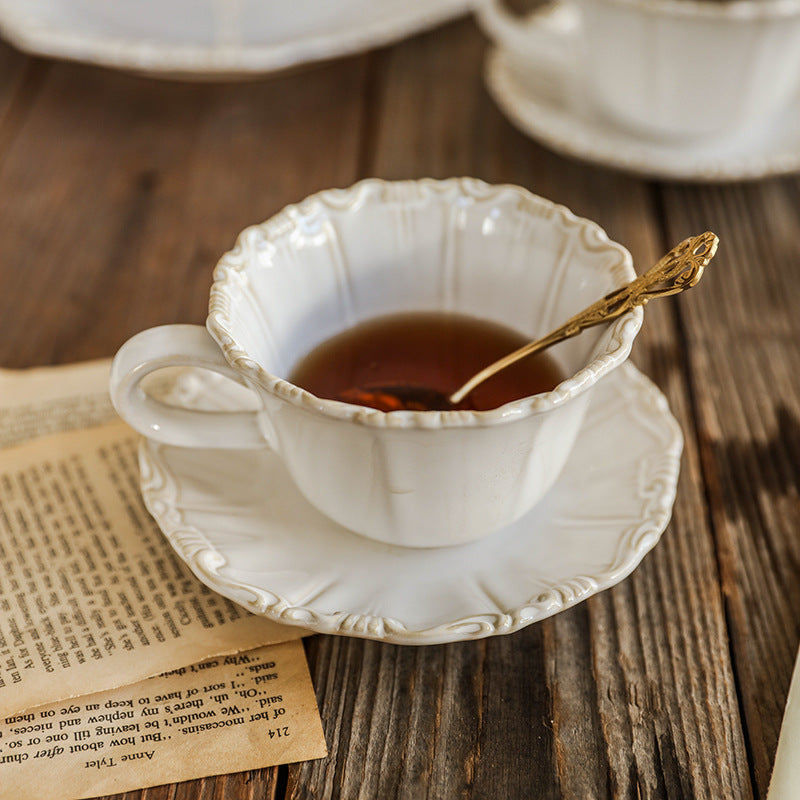 Taza Vintage con plato Elegante | Kawaii Stuff Shop