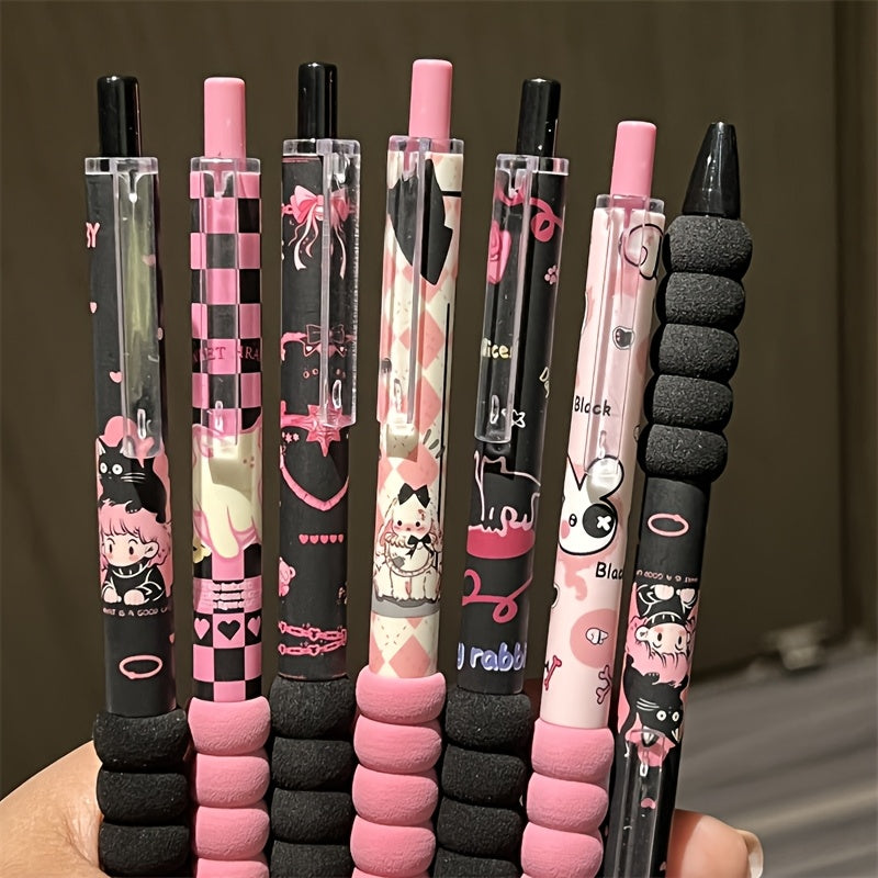 6pcs Cat Gel Pen Set, 0.5mm Medium Tip, Quick-Dry Plastic Material with Ultra-Soft Grip – Perfect for Journaling, Drawing, Doodling & School Supplies | Back-to-School Gift for Teachers & Friends to Boost Classroom Bonding