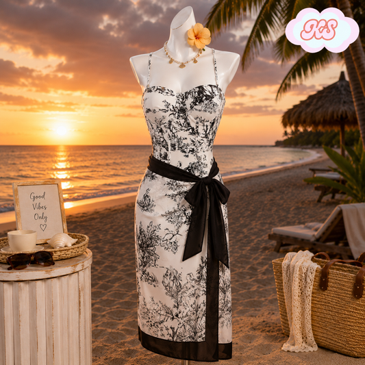 Bañador Elegante Mujer con Pareo Playa Tropical estilo japones