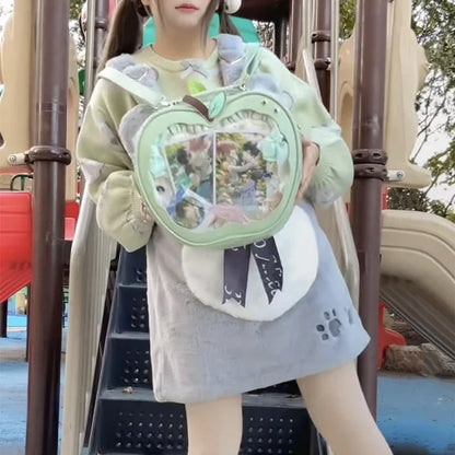 Creative Women's Ita Bag,original Cute Kawaii Ita Backpack,apple Five Pointed Star Street Fashion Harajuku Girl Crossbody Bag