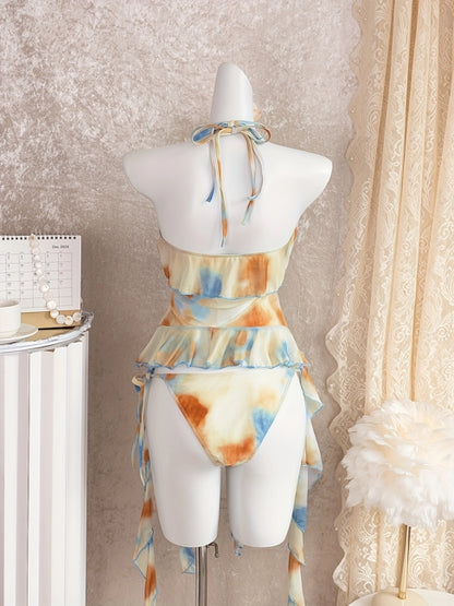 Bikini Kawaii para Mujer | Diseño Tie Dye Exclusivo | Estilo Medusa Único y Bonito