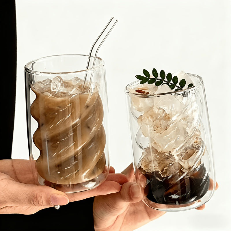 Vaso de Cristal en Espiral Aesthetic